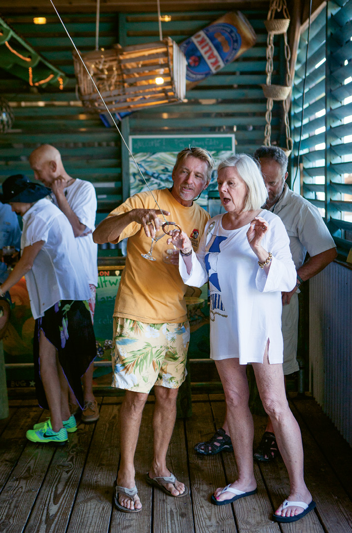 Ring toss is a popular pastime at Lubbers’ Landing, a small island resort that’s a short boat ride from Elbow Cay.