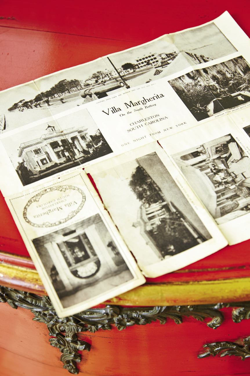 A brochure from the time Villa Margherita served as a hotel (1905-1953) hosting notable guests such as Eleanor Roosevelt, Sinclair Lewis, and Gertrude Stein.