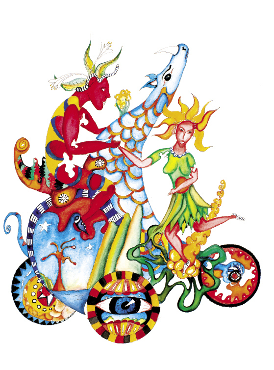 The Seduction of Barbara (2008, watercolor on paper, 11 x 19 inches)