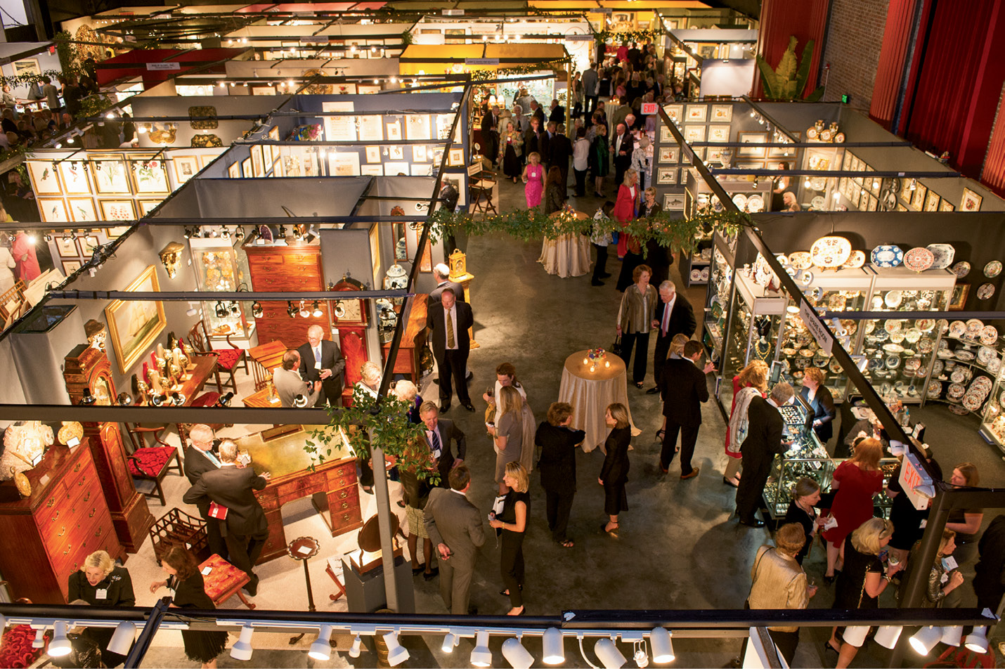 Robinson created the popular Charleston Antiques Show (pictured above in Memminger Auditorium) , and the days-long event has been held every March since 2004. The money raised supports HCF advocacy and preservation programs.