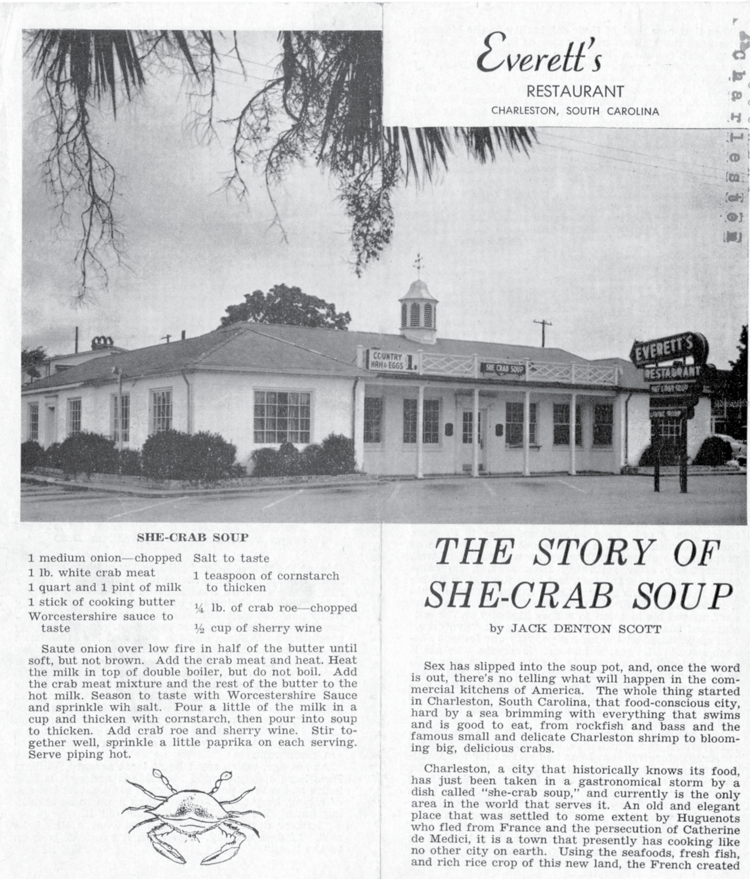 Everett’s Restaurant on the west end of Cannon Street in the 1950s