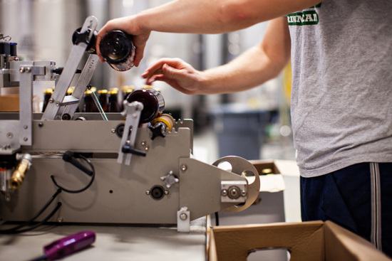 Labeling the bottles