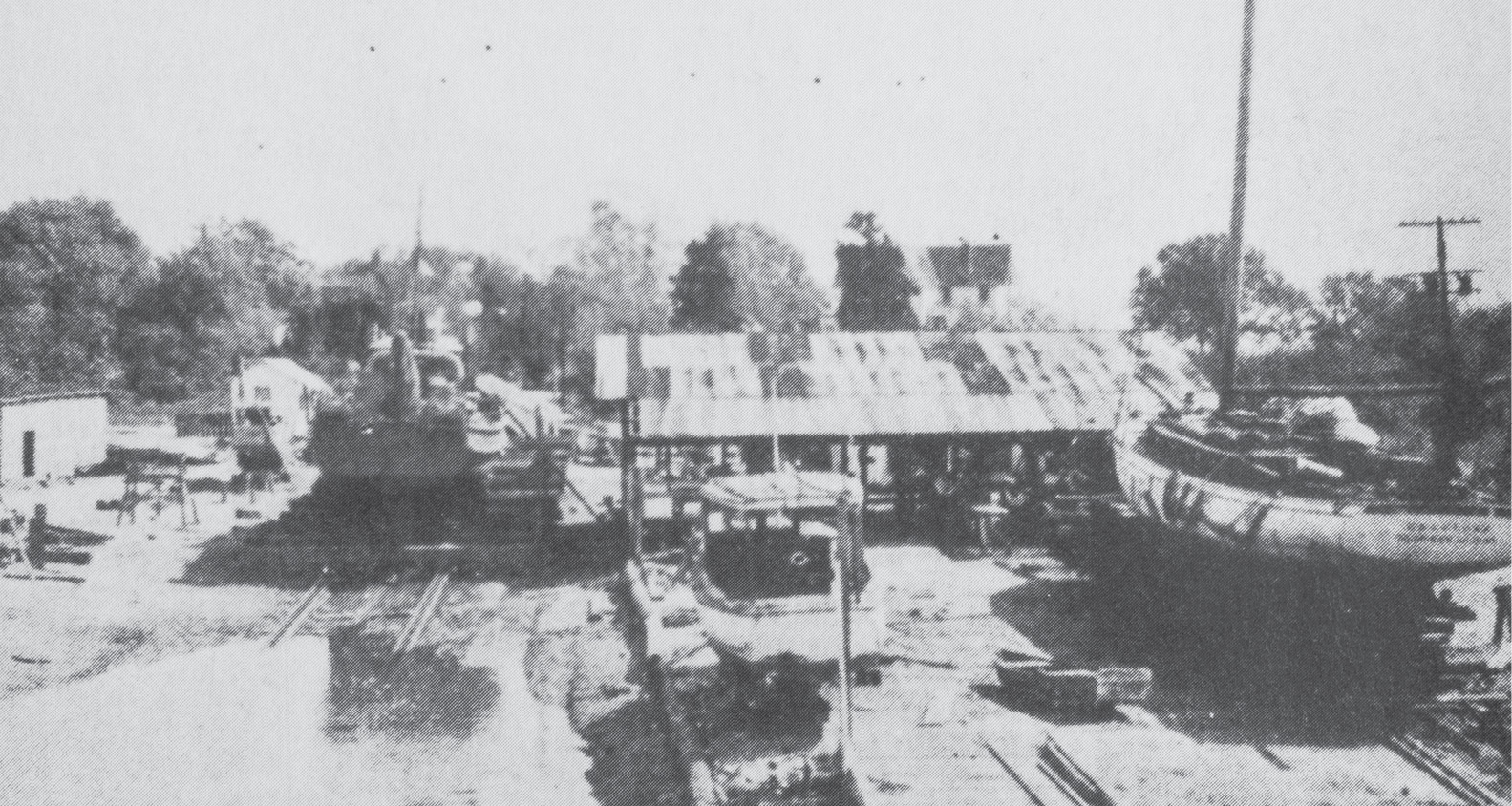 The Mount Pleasant Boat Building Company existed on the former E.O. Hall Boatyard for some 60 years.