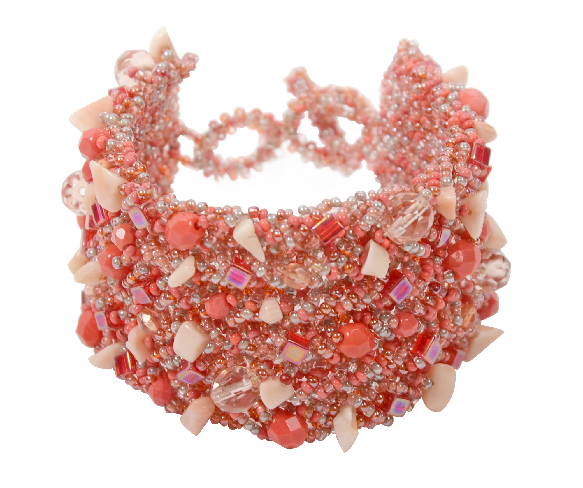 Beaded wide chunky bracelet