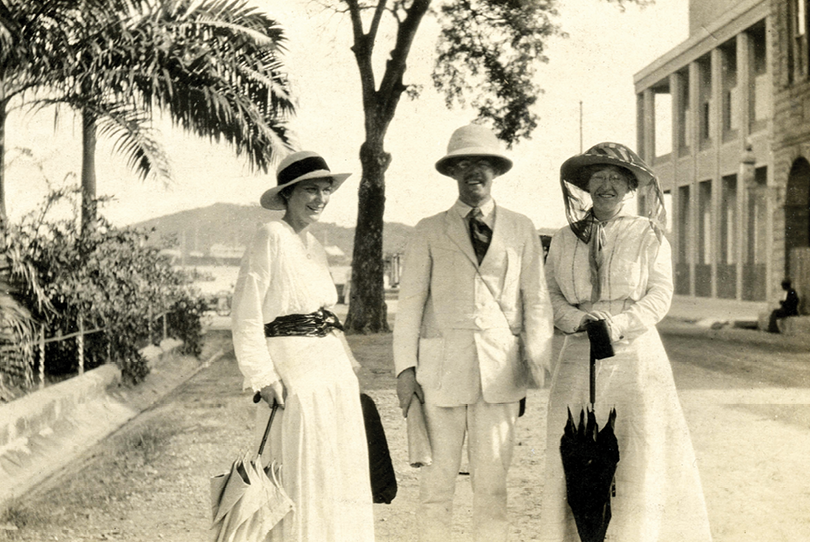 Beebe and Taylor (right) with an unidentified woman