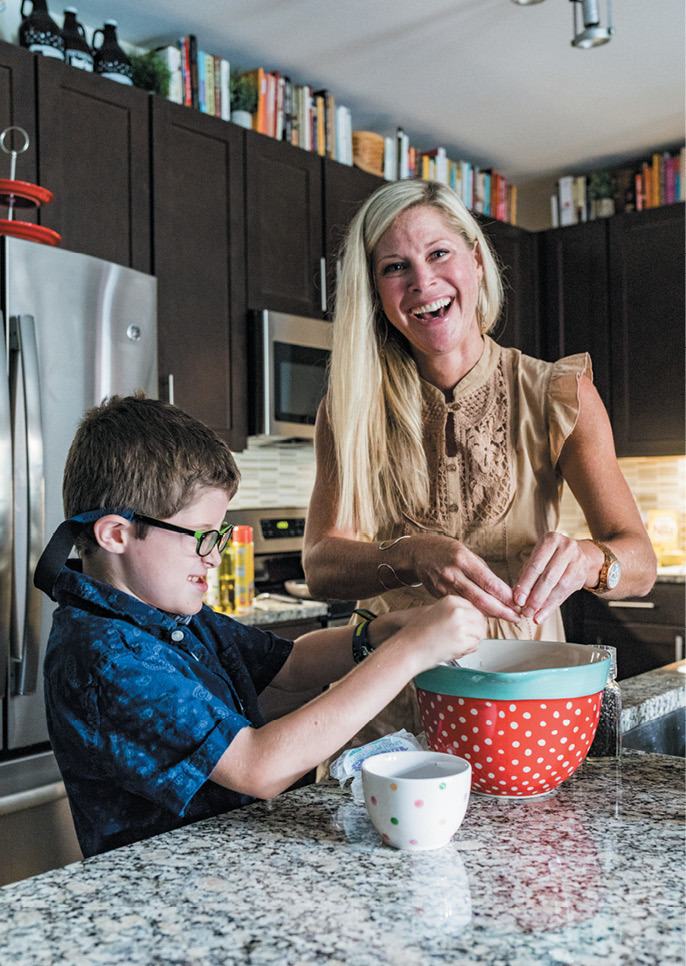 Before dinner, Postell takes the boys grocery shopping at Veggie Bin or the Charleston Farmers Market, teaching them the importance of selecting fresh food—from pizza dough and pasta to vegetables.