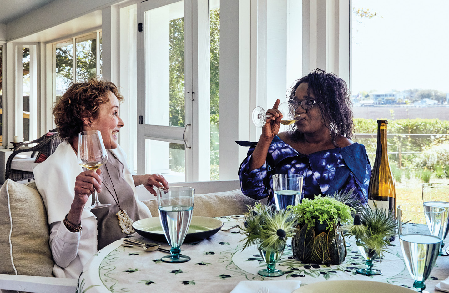 Though their sons have been friends for more than a decade, Callie and Grace met for the first time this spring, when Grace traveled from Cincinnati to visit Femi and the wine shop.