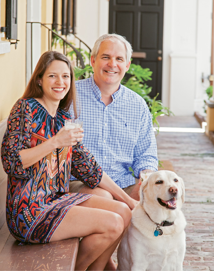 Ann Marshall and Scott Blackwell with their Lab, Sophie
