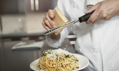 Cheese, please: At home, I love to cook simple things for my wife. She loves when I make pasta, ragu—anything with a lot of cheese.