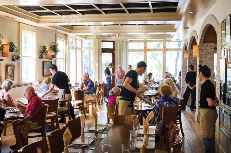 The cozy dining room