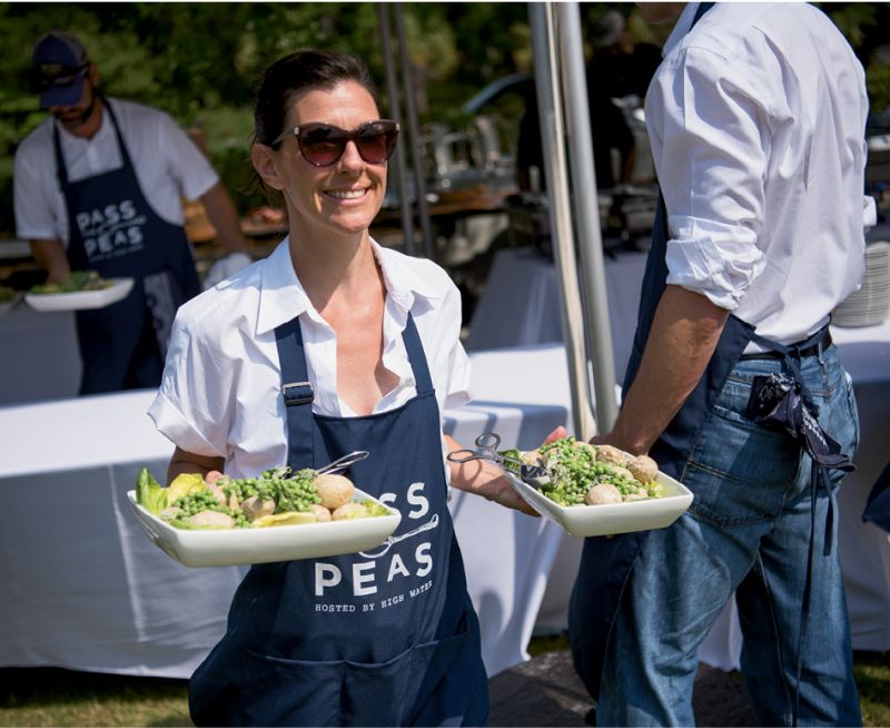 Pass the Peas began with a first  course of peas and potatoes.