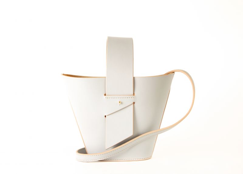 Carolina Santo “Domingo Amphora” mini bag in “azure,” $795 at Hampden