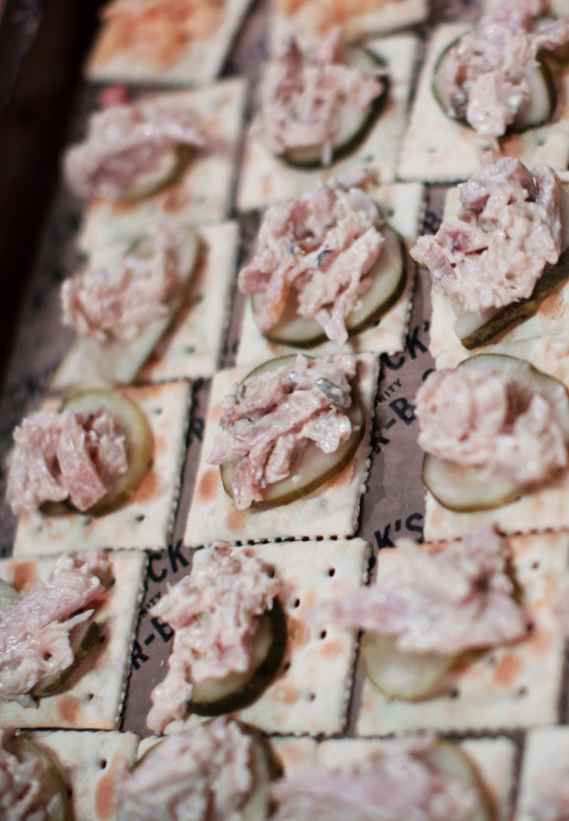 In addition to signature BBQ dishes, Jim &#039;N Nick&#039;s offered up an array of tasty hors d&#039;ouevres.